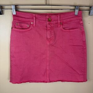 Vineyard Vines Candiani Denim Mini Skirt Size‎ 6 Watermelon Preppy Golf Office
